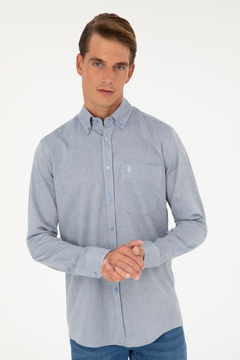 Erkek Mavi Uzun Kollu Gömlek - 50282857045
