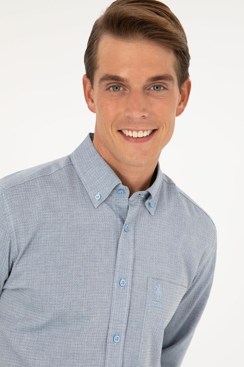 Erkek Mavi Uzun Kollu Gömlek - 50282857045