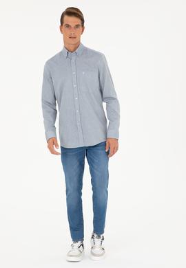 Erkek Mavi Uzun Kollu Gömlek - 50282857045