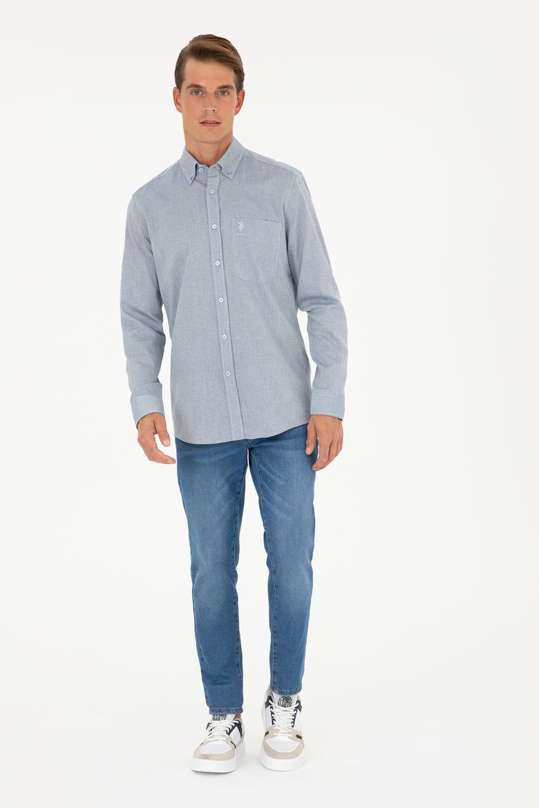 Erkek Mavi Uzun Kollu Gömlek - 50282857045