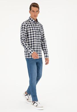 Erkek Lacivert Uzun Kollu Gömlek - 50282882001