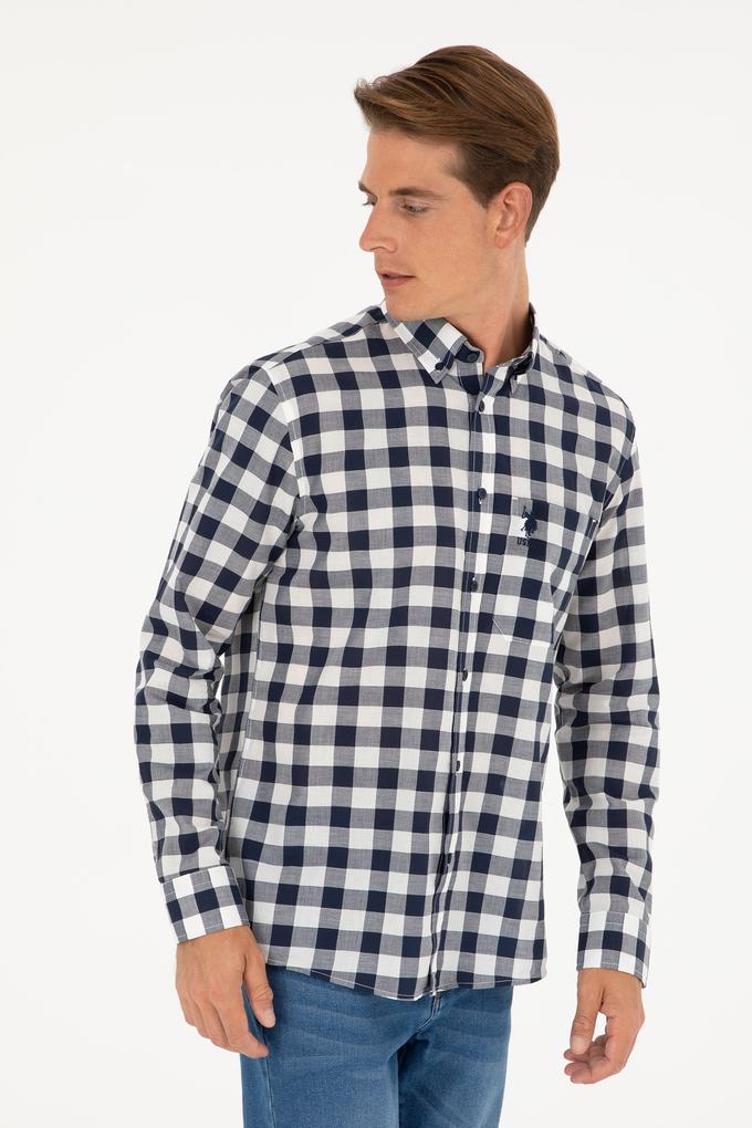 Erkek Lacivert Uzun Kollu Gömlek