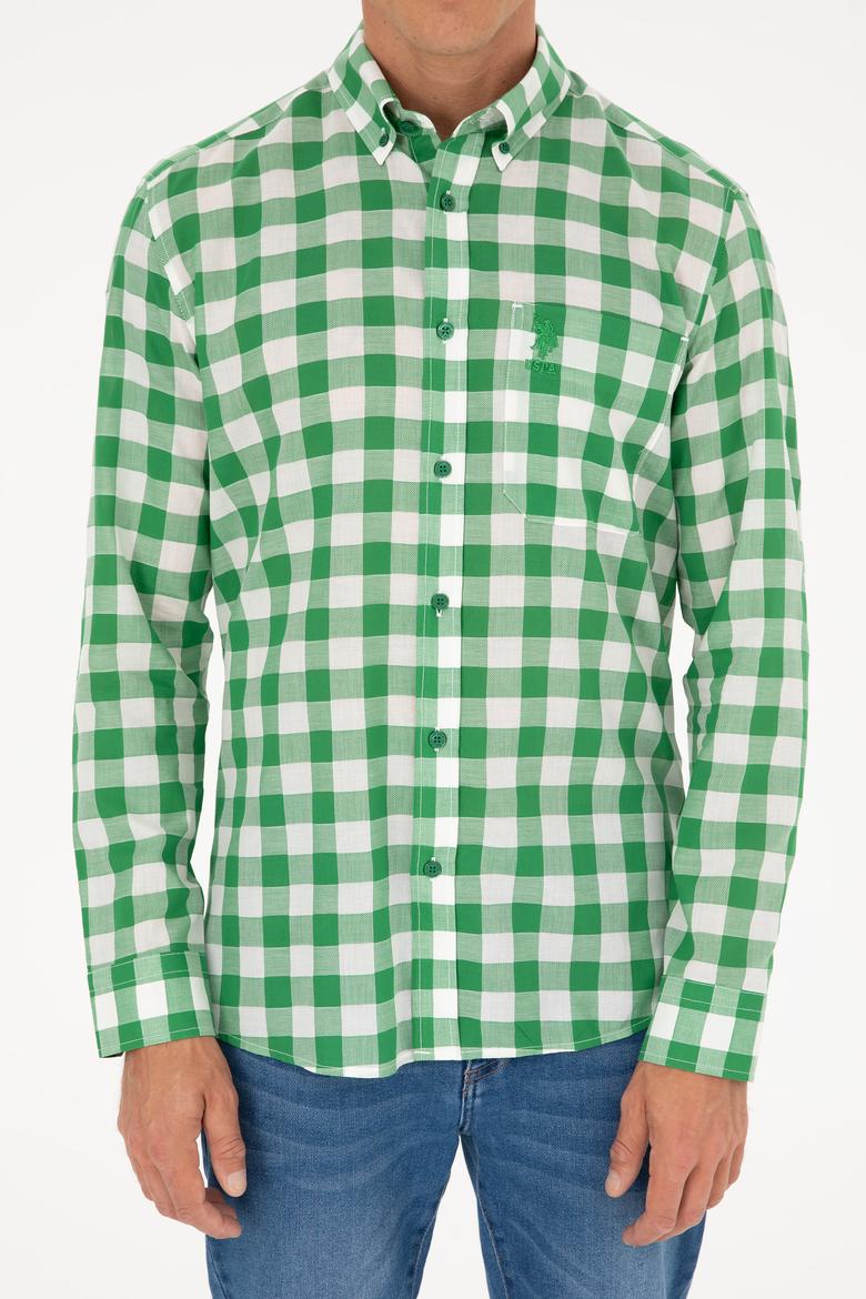 Erkek Yeşil Uzun Kollu Gömlek - 50282882015