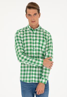 Erkek Yeşil Uzun Kollu Gömlek - 50282882015