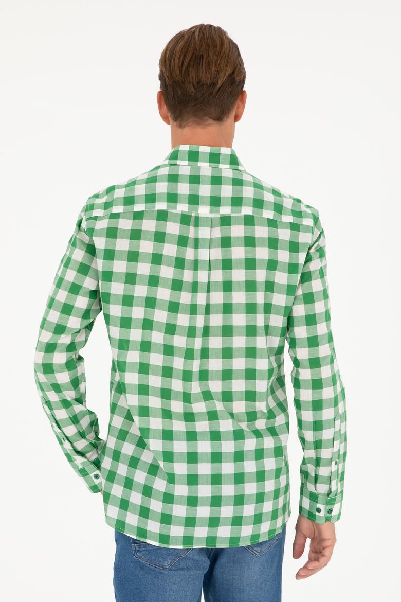 Erkek Yeşil Uzun Kollu Gömlek - 50282882015