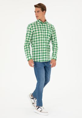 Erkek Yeşil Uzun Kollu Gömlek - 50282882015