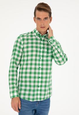 Erkek Yeşil Uzun Kollu Gömlek - 50282882015