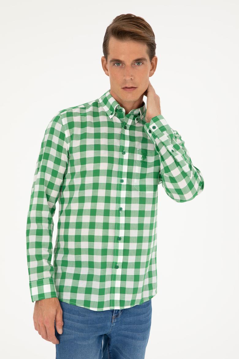 Erkek Yeşil Uzun Kollu Gömlek - 50282882015