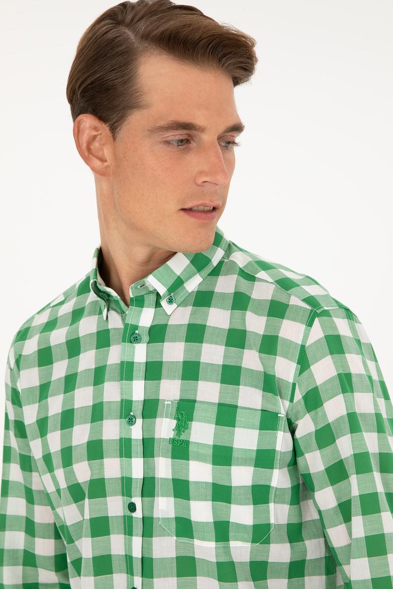 Erkek Yeşil Uzun Kollu Gömlek - 50282882015
