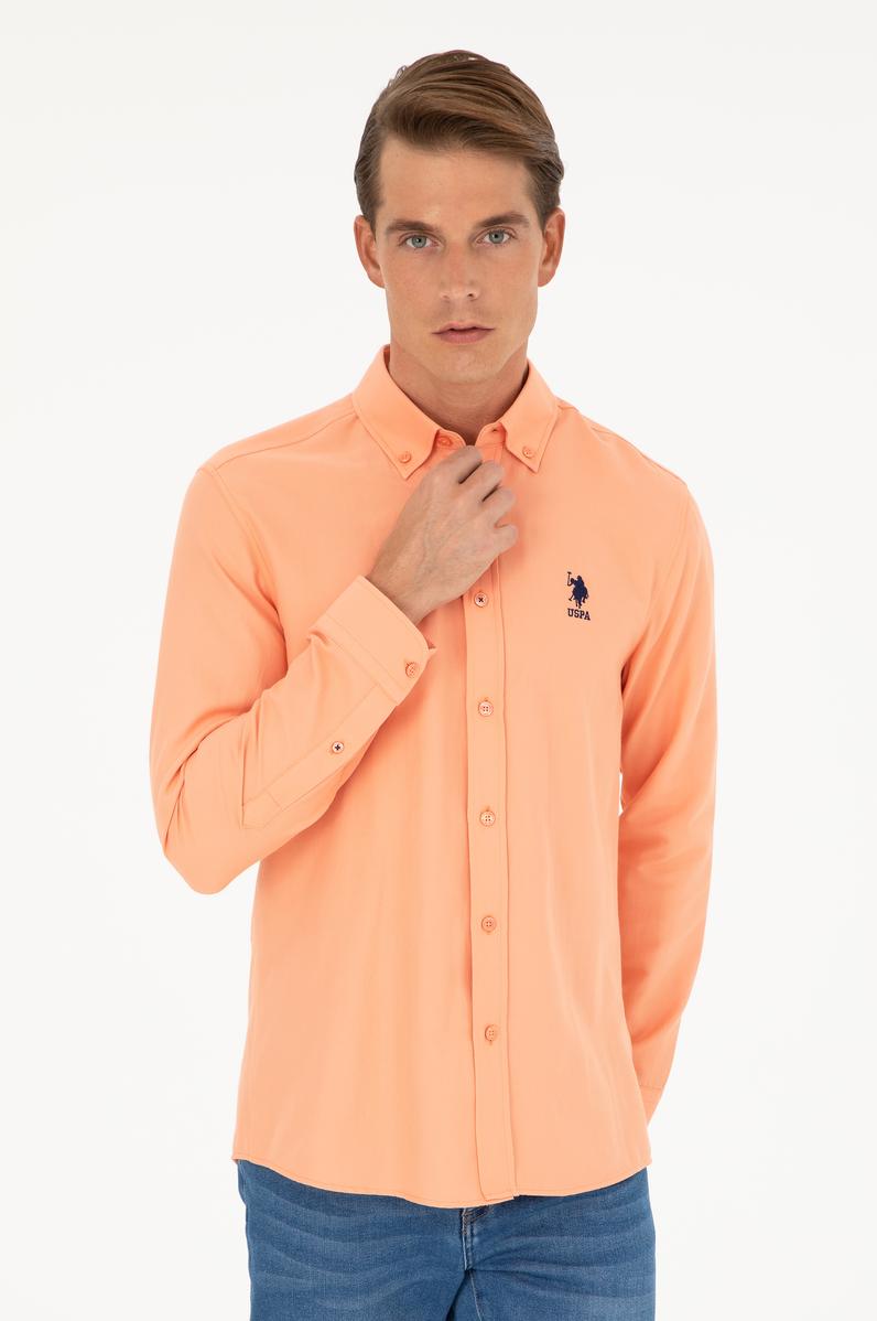 Erkek Somon Uzun Kollu Basic Gömlek