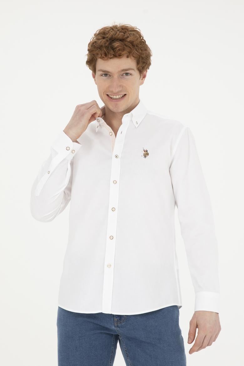 Erkek Beyaz Uzun Kollu Gömlek - 50288300006