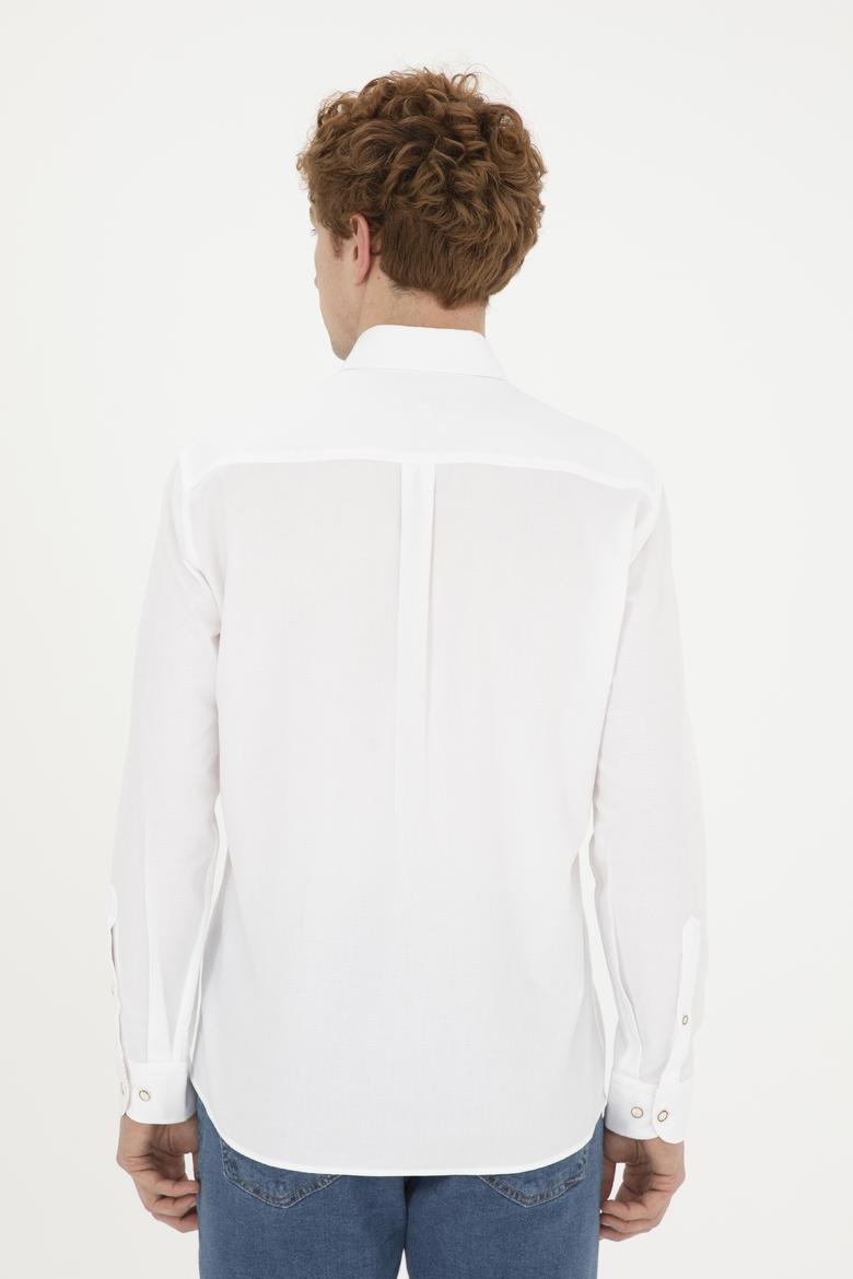 Erkek Beyaz Uzun Kollu Gömlek - 50288300006