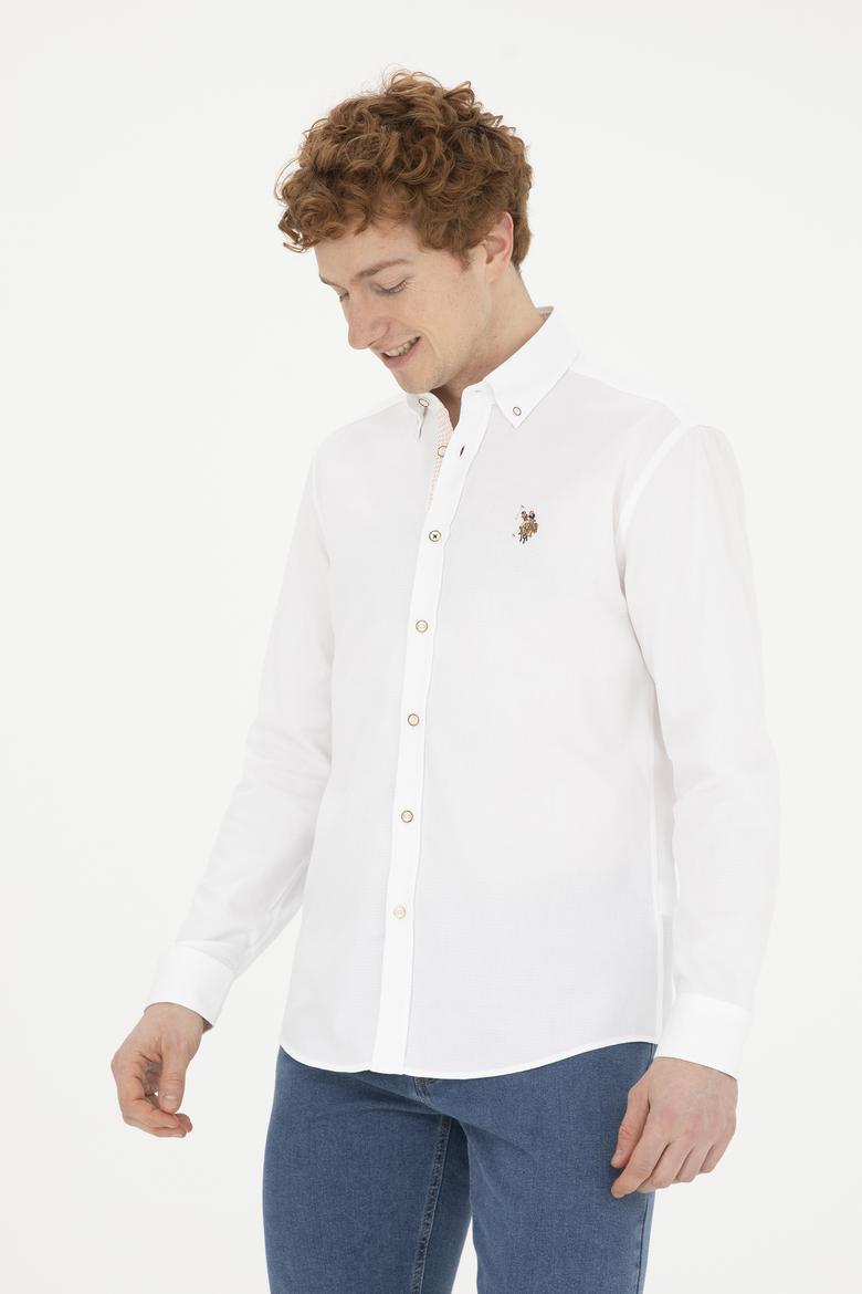 Erkek Beyaz Uzun Kollu Gömlek