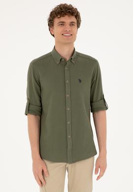 Erkek Haki Uzun Kollu Gömlek - 50288860007