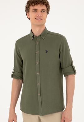 Erkek Haki Uzun Kollu Gömlek - 50288860007