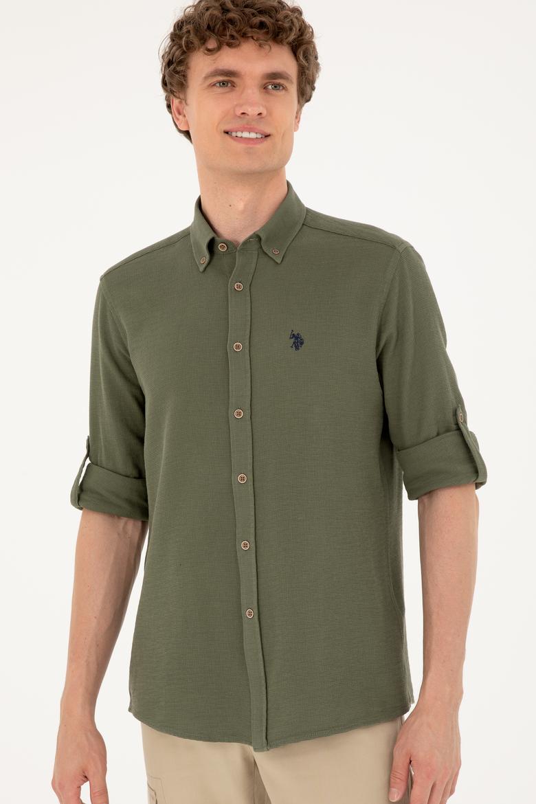 Erkek Haki Uzun Kollu Gömlek - 50288860007