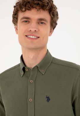 Erkek Haki Uzun Kollu Gömlek - 50288860007