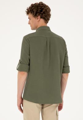 Erkek Haki Uzun Kollu Gömlek - 50288860007