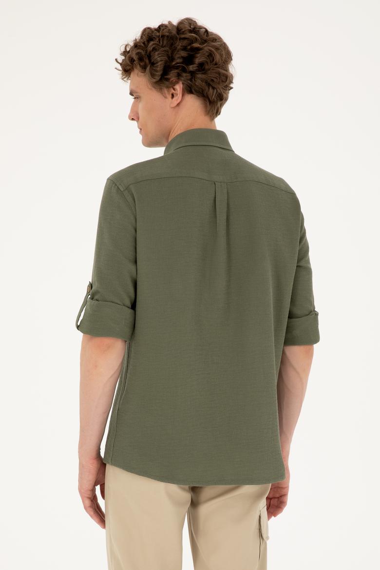 Erkek Haki Uzun Kollu Gömlek - 50288860007