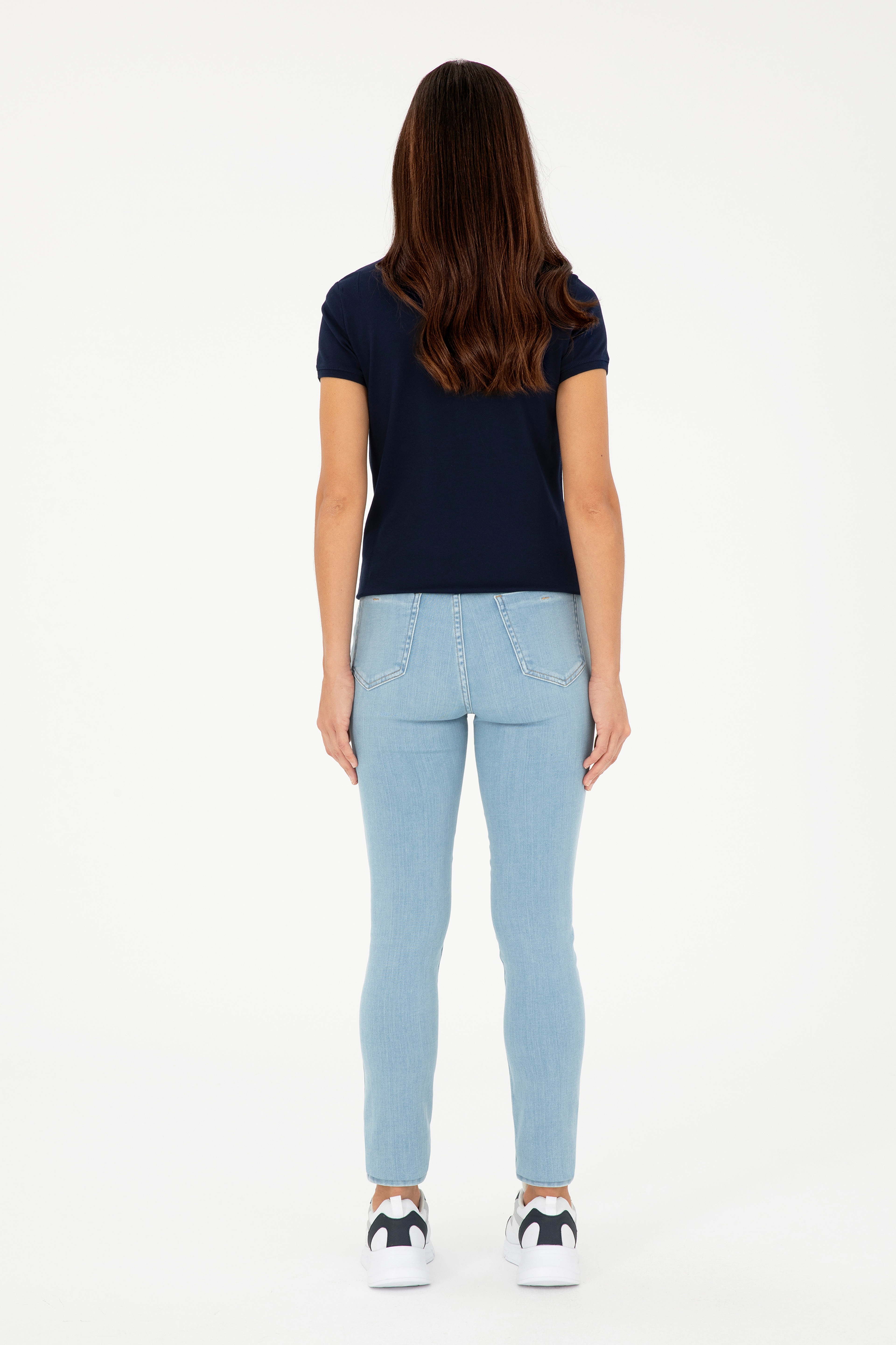 Kadın Açık Mavi Skinny High Waist Fit Jean Pantolon