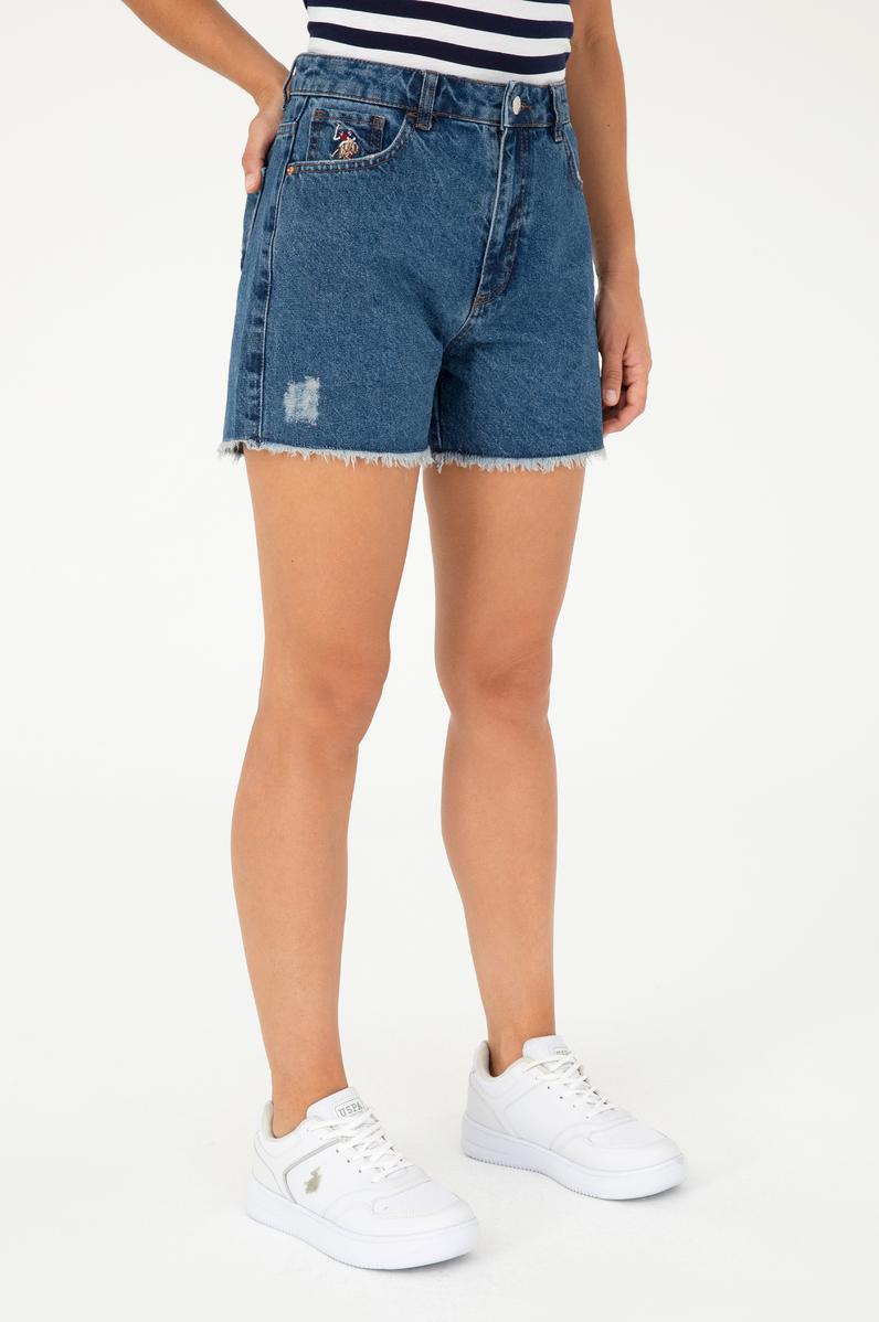 Kadın Mavi Jean Şort