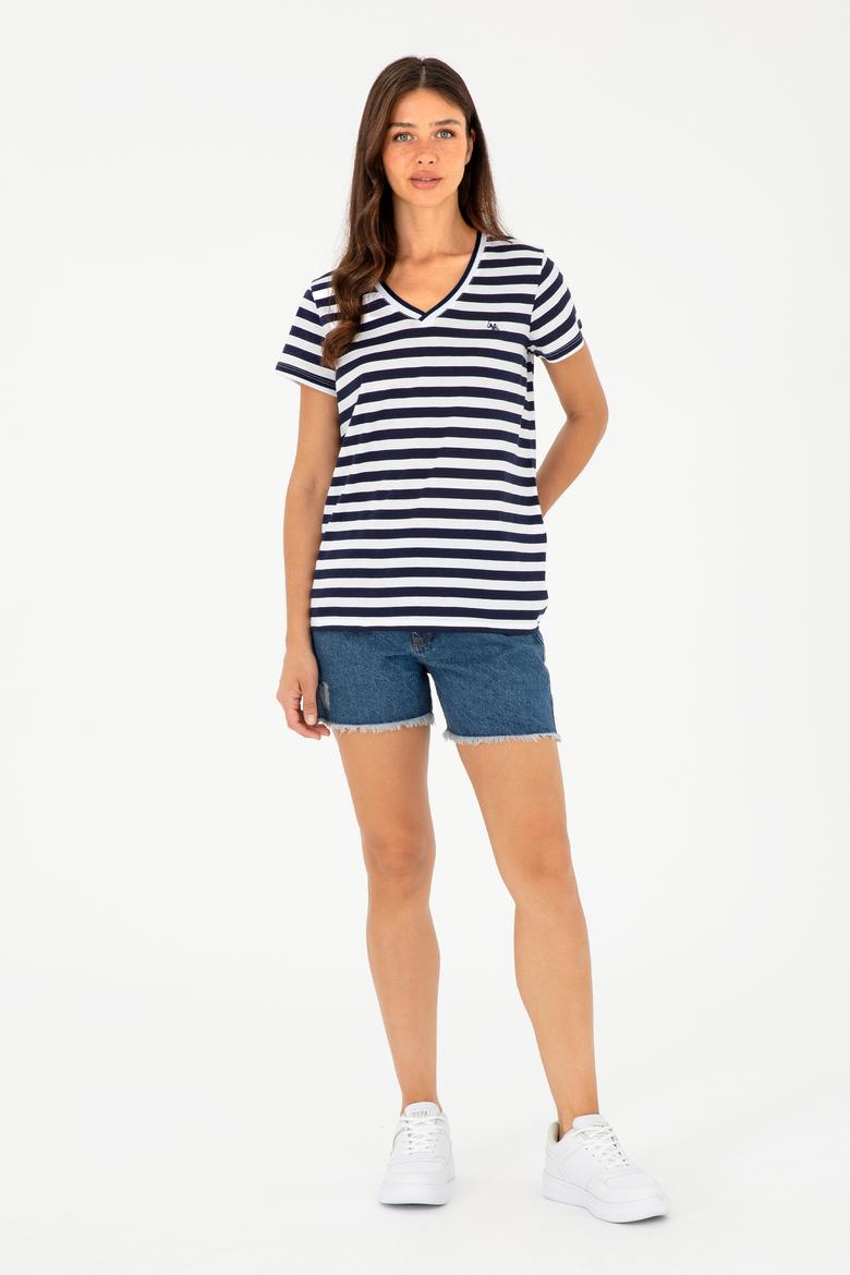 Kadın Mavi Jean Şort - 50283841006