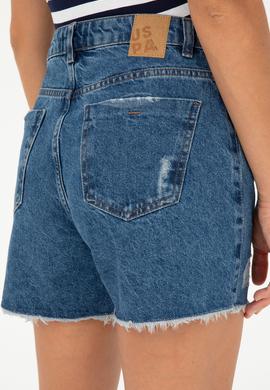 Kadın Mavi Jean Şort - 50283841006