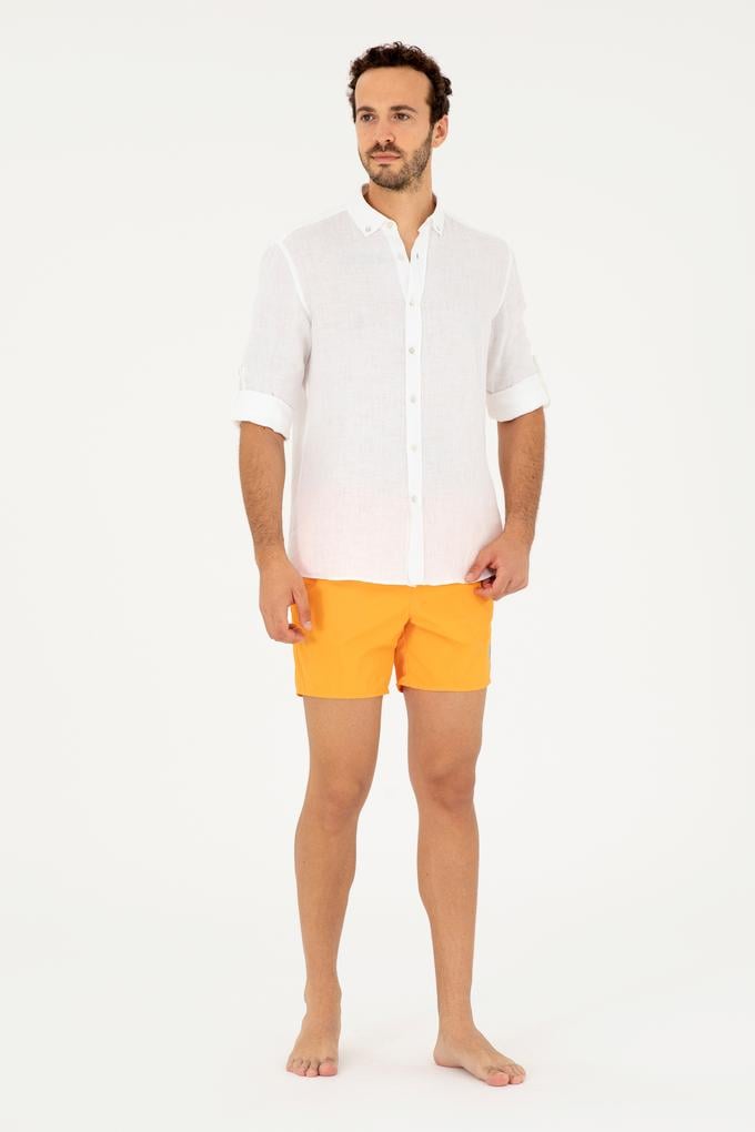 Erkek Turuncu Deniz Şortu