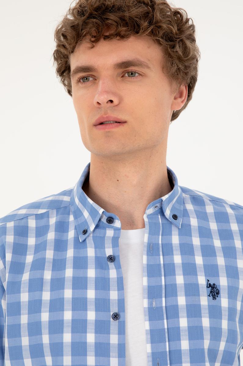 Erkek Lacivert Uzun Kollu Gömlek