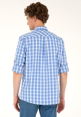 Erkek Lacivert Uzun Kollu Gömlek - 50288665024