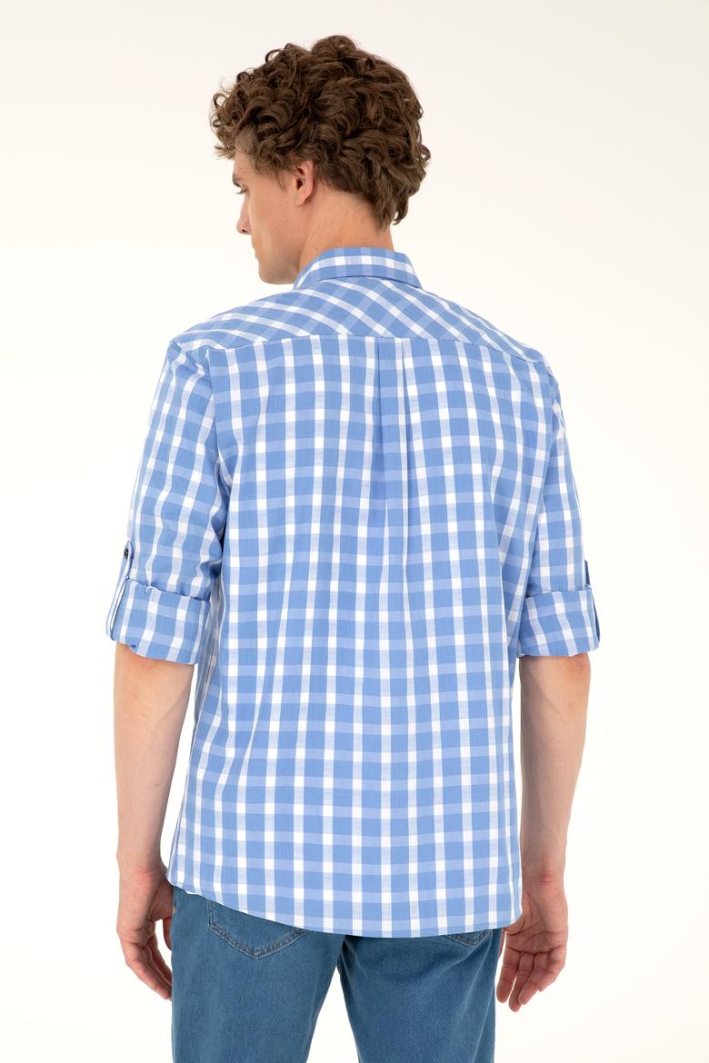 Erkek Lacivert Uzun Kollu Gömlek - 50288665024