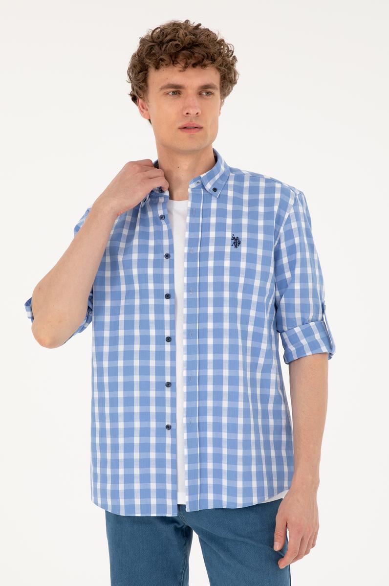 Erkek Lacivert Uzun Kollu Gömlek