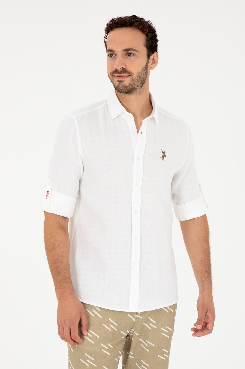 Erkek Beyaz Uzun Kollu Gömlek