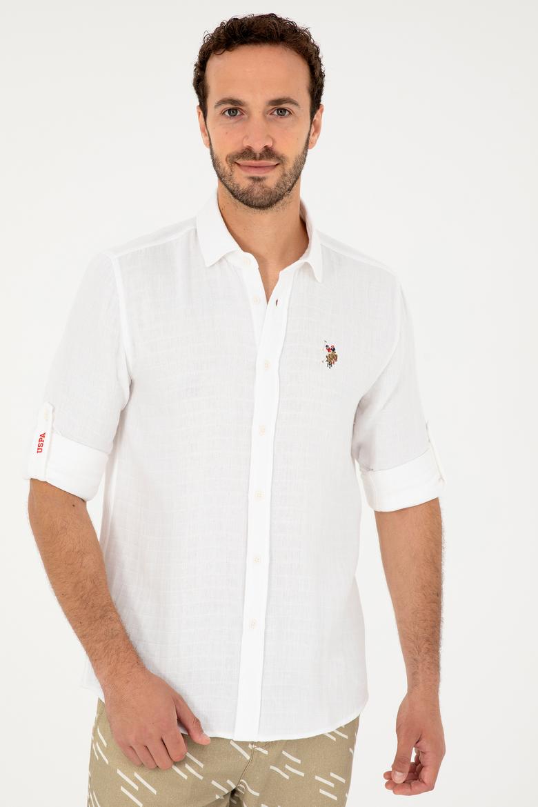 Erkek Beyaz Uzun Kollu Gömlek - 50283723021