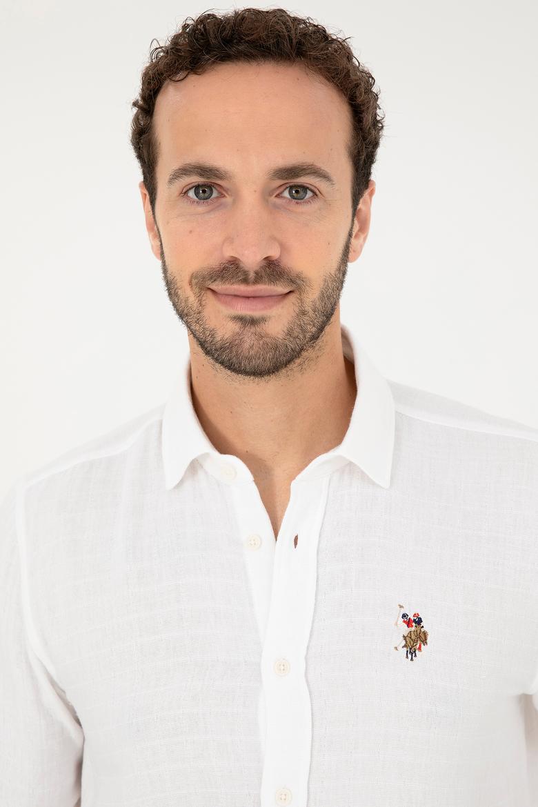 Erkek Beyaz Uzun Kollu Gömlek - 50283723021