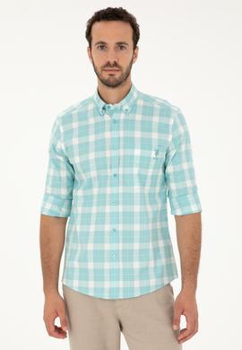 Erkek Mint Uzun Kollu Gömlek - 50282893023