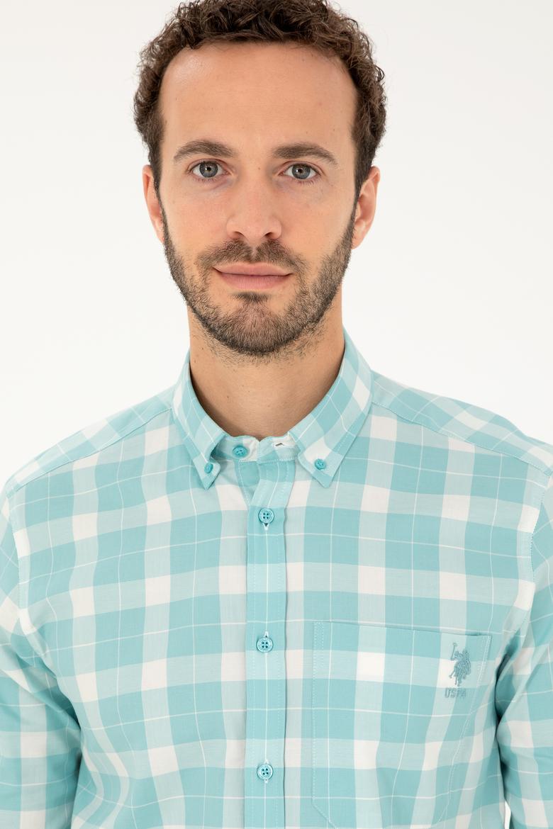 Erkek Mint Uzun Kollu Gömlek - 50282893023