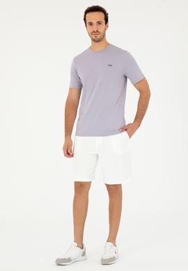 Erkek Ekru Örme Şort - 50282010049