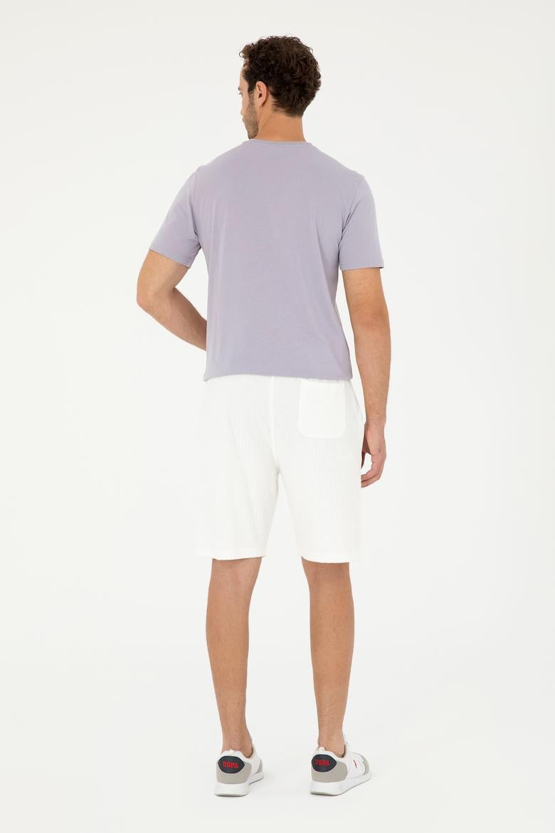 Erkek Ekru Örme Şort - 50282010049