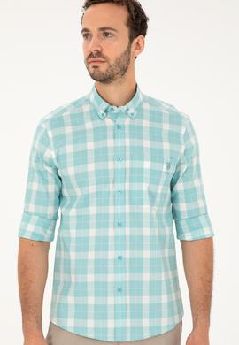 Erkek Mint Uzun Kollu Gömlek - 50282893023