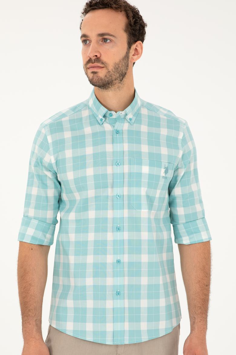 Erkek Mint Uzun Kollu Gömlek - 50282893023