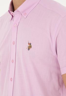 Erkek Pembe Kısa Kollu Gömlek - 50282582078