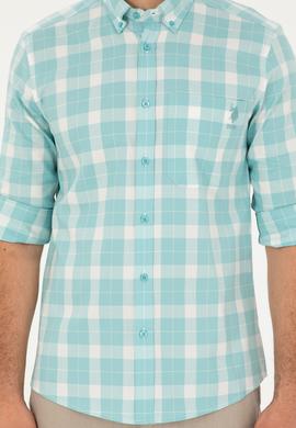 Erkek Mint Uzun Kollu Gömlek - 50282893023