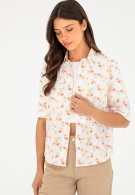 Kadın Kiremit Uzun Kollu Gömlek - 50280965011