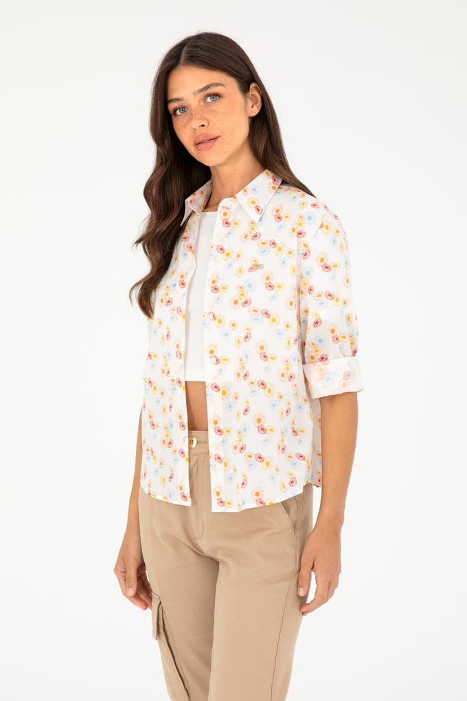 Kadın Kiremit Uzun Kollu Gömlek