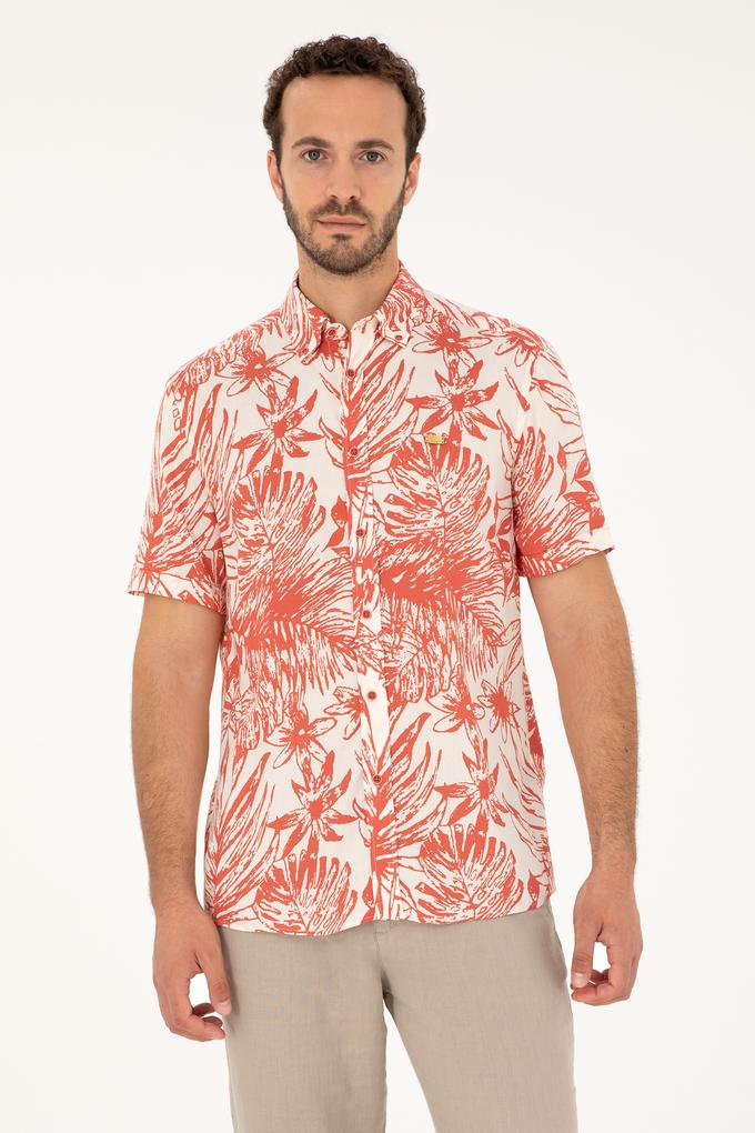 Erkek Pudra Kısa Kollu Gömlek