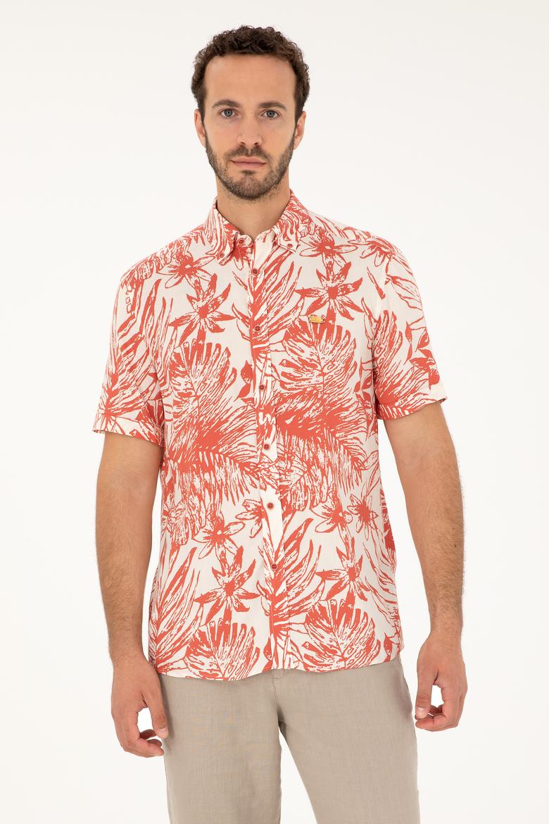 Erkek Pudra Kısa Kollu Gömlek