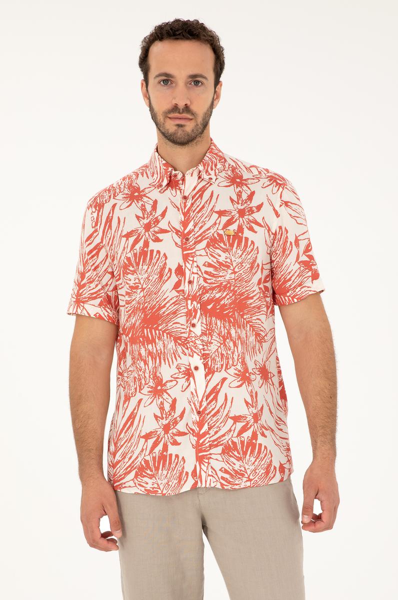 Erkek Pudra Kısa Kollu Gömlek