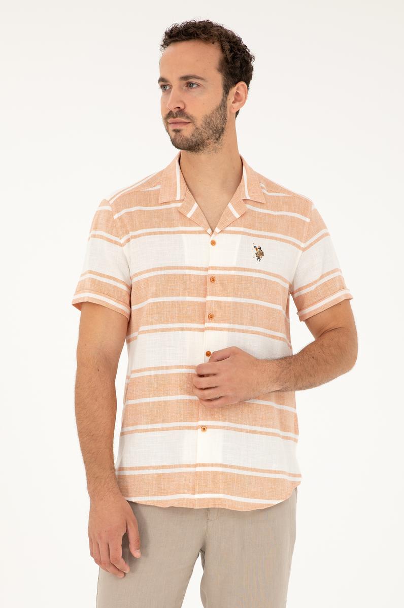 Erkek Kiremit Kısa Kollu Gömlek