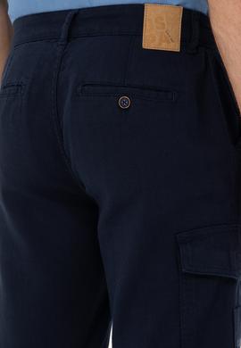 Erkek Lacivert Dokuma Şort - 50283941048